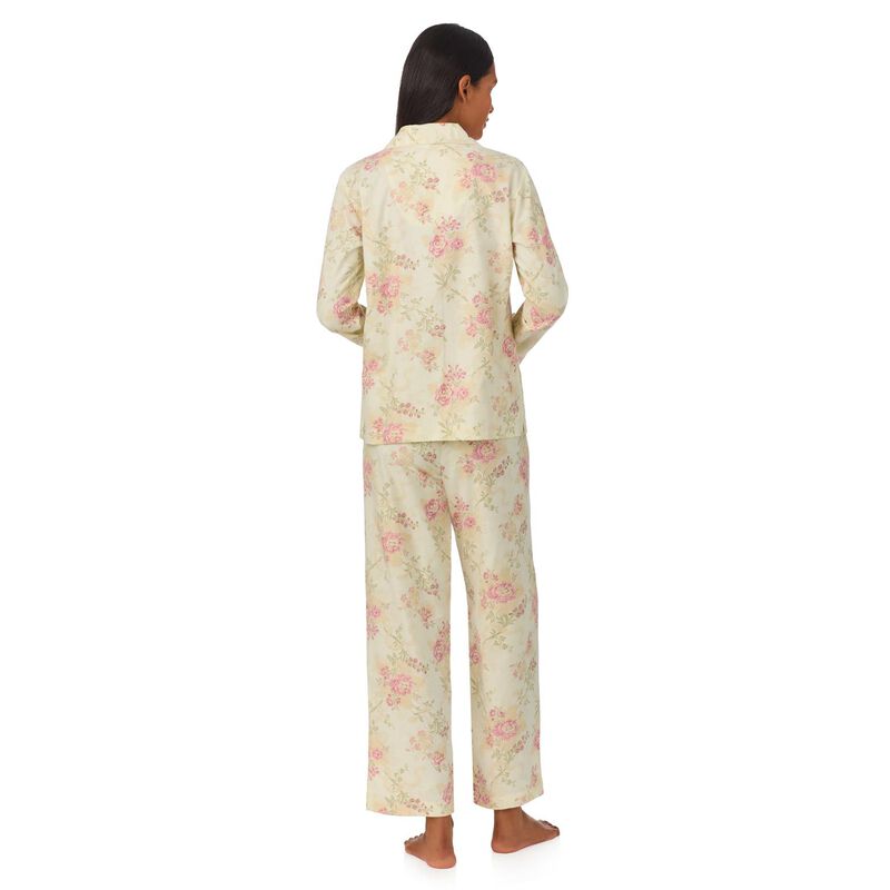 Lauren Ralph Lauren Herringbone Twill L/S Notch Collar Pajama Set image number 1
